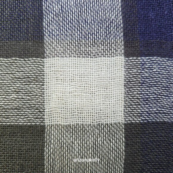 NWOT Barbour Linen/Cotton Plaid Scarf Lightweight Preppy - Picture 3 of 12